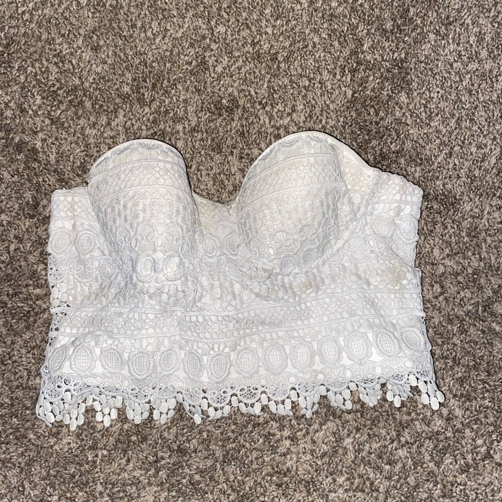 White, lace corset top!